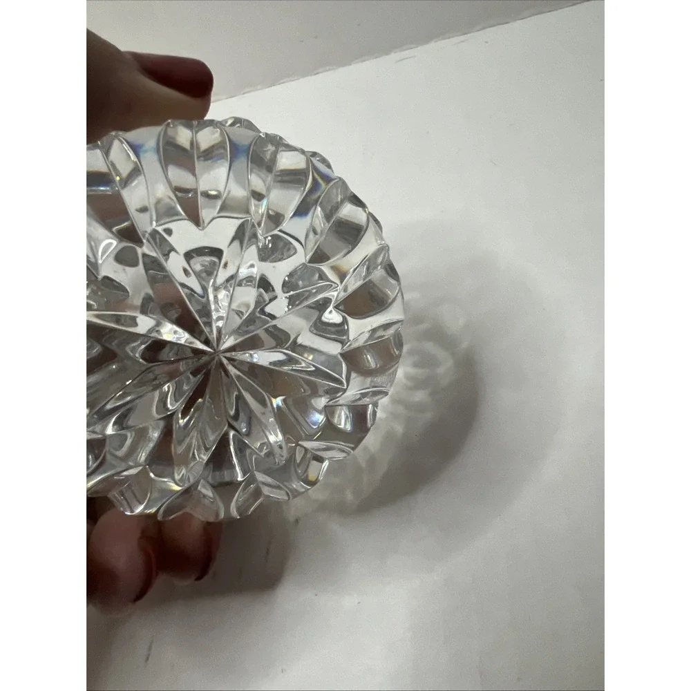 Vintage pair Waterford Crystal Ball Votive Candle Holders Signed